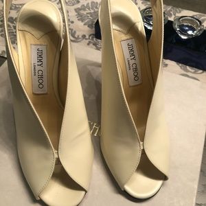 Jimmy Choo
Natural "Shar" Peep Toe Slingback